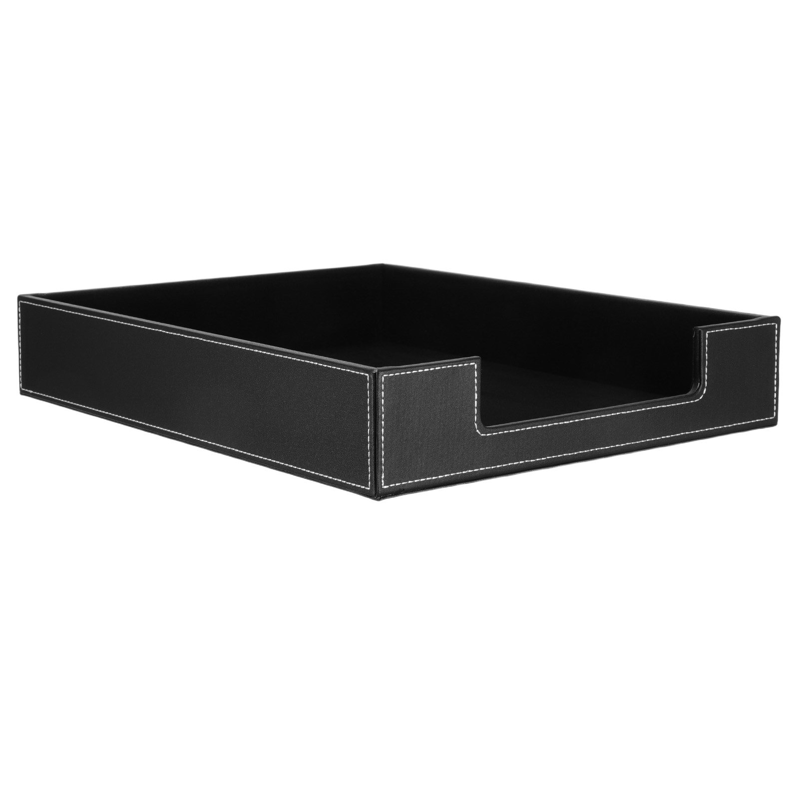 Desktop Filing Tray - PU Black Desktop Document File Tray