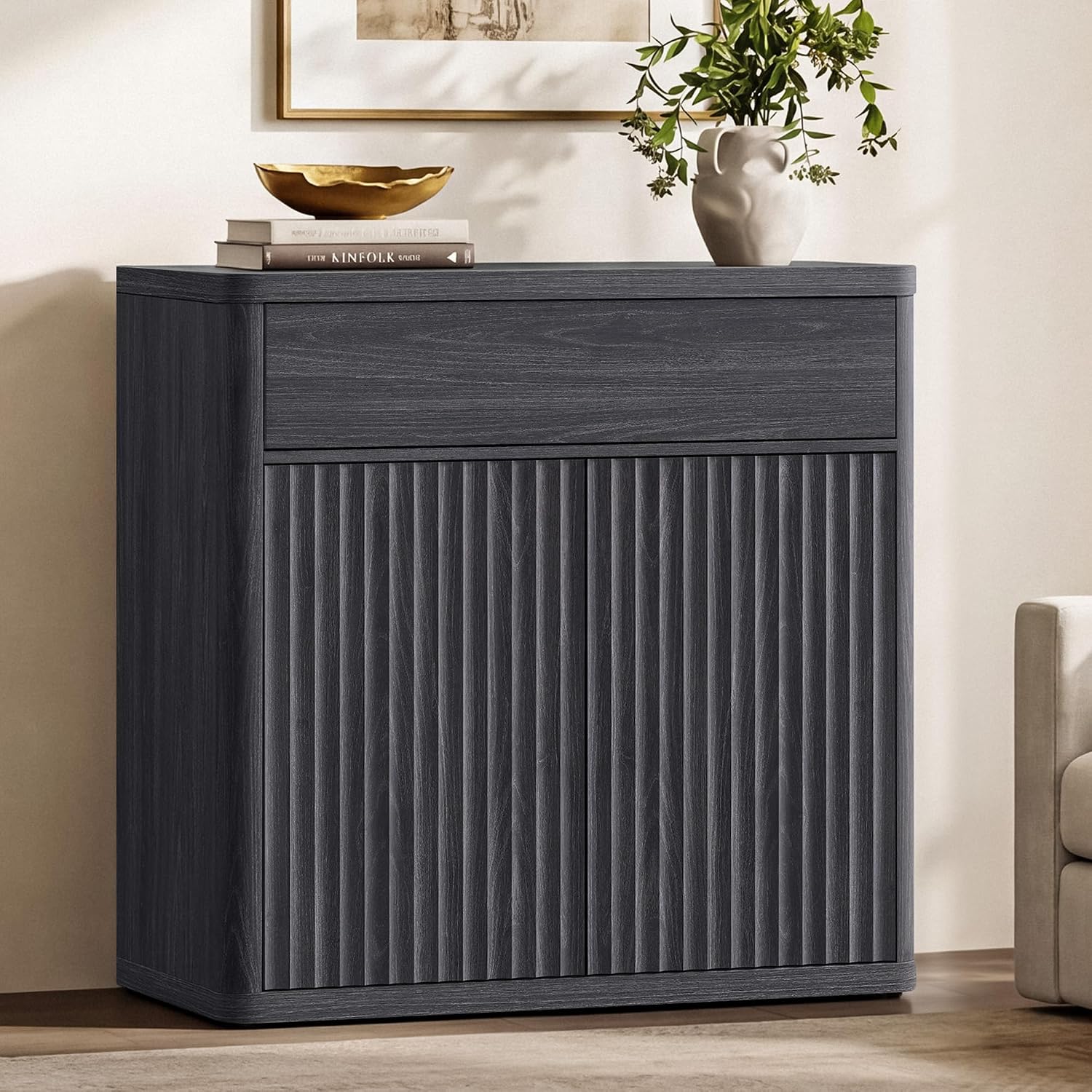 34.6‑Inch Modern Fluted Sidebo - Credenza Office Storage review and price