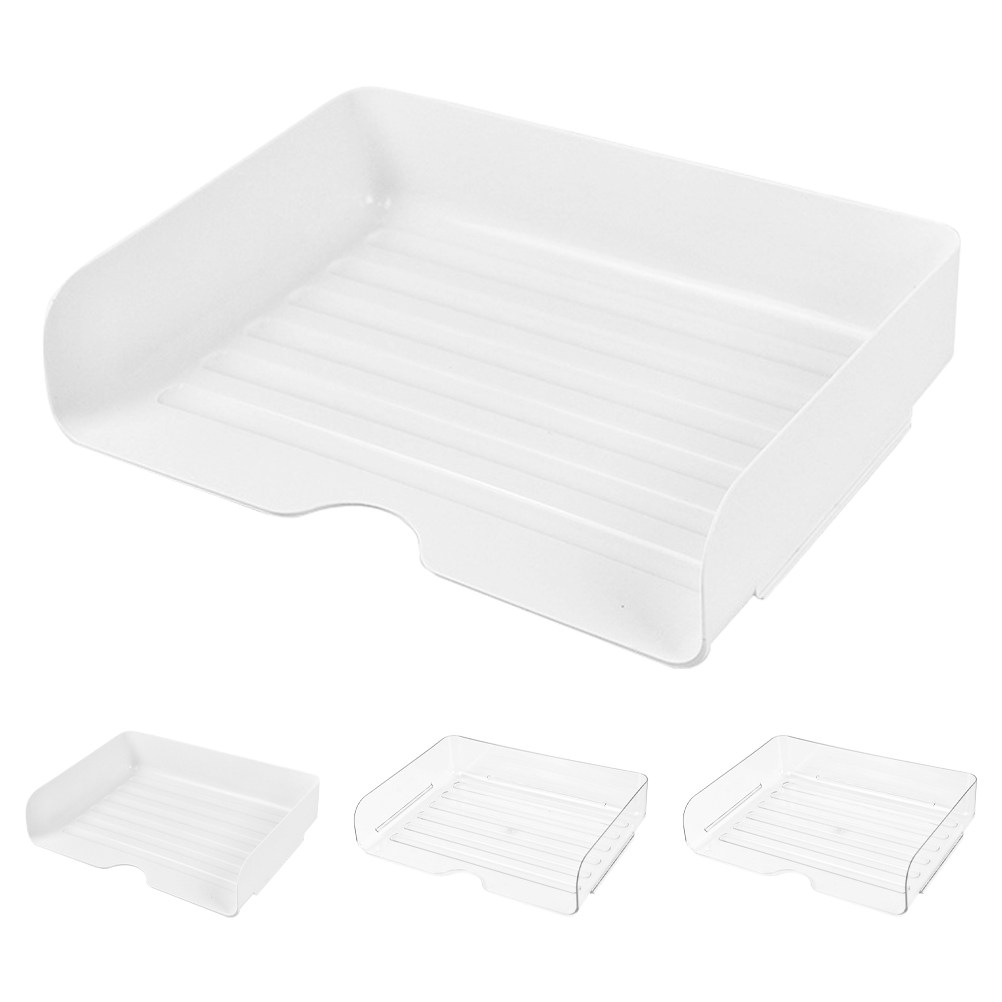 4Pcs Clear Stackable Desk Orga - Desktop Filing Tray review and price