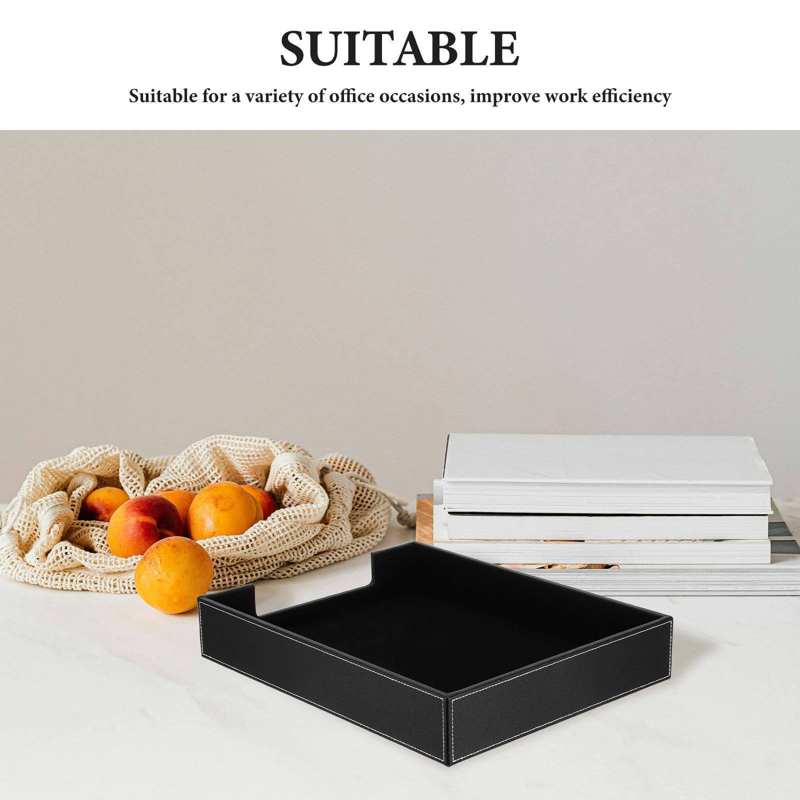 PU Black Desktop Document File - Desktop Filing Tray review and price